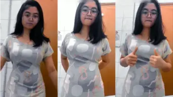 Yola Pake Daster Abu-abu, Tanpa Bh, Kelihatan Banget Isinya.
